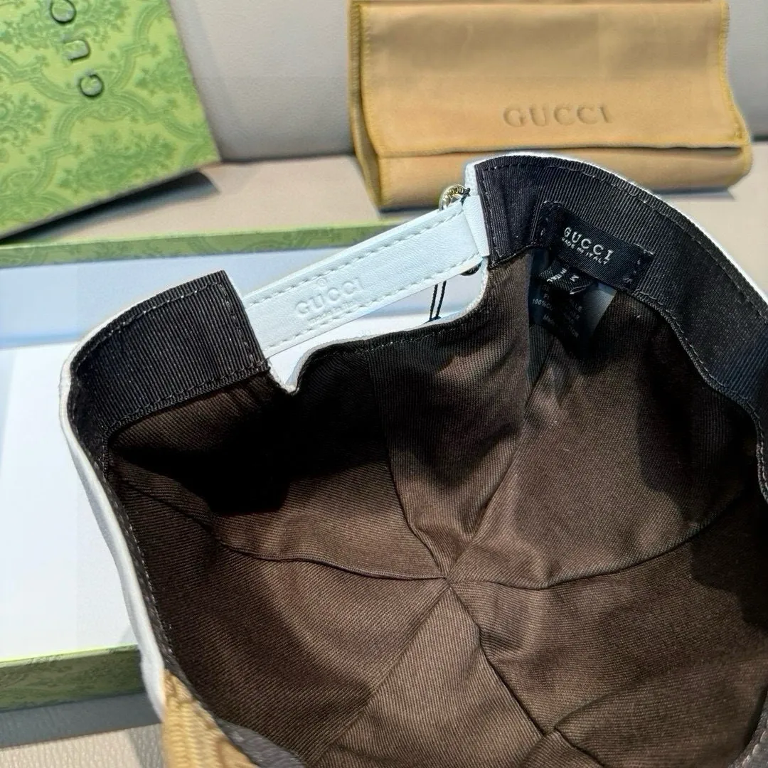 P90., Gucci new original baseball cap, Gucci jacquard. 1:1 mold opening and customization at the counter, original canvas fabric + first layer of cowhide, light and breathable! The basic head circumference is 56cm, and the patch is adjustable.