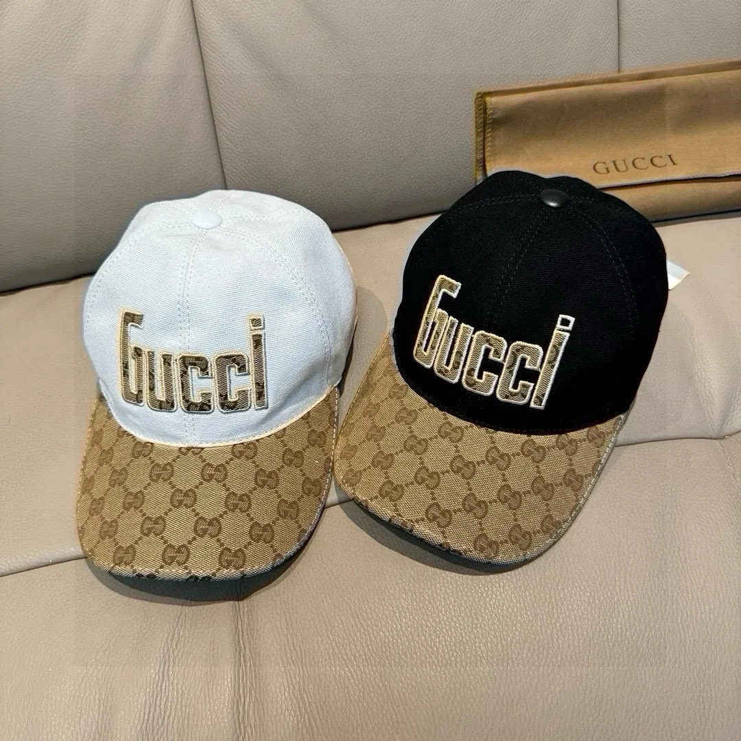 P90., Gucci new original baseball cap, Gucci jacquard. 1:1 mold opening and customization at the counter, original canvas fabric + first layer of cowhide, light and breathable! The basic head circumference is 56cm, and the patch is adjustable.