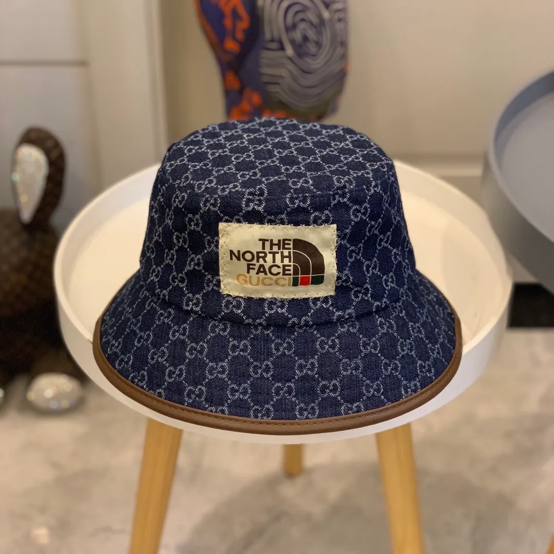 P80 Gucci GUCCI bucket hat co-branded with North Face🧢The new Gucci baseball cap is synchronized with the official website, the original quality is very popular 🔥🎩 The craftsmanship is very exquisite, the high-end atmosphere is high-end! Low-key luxury, easy to carry!