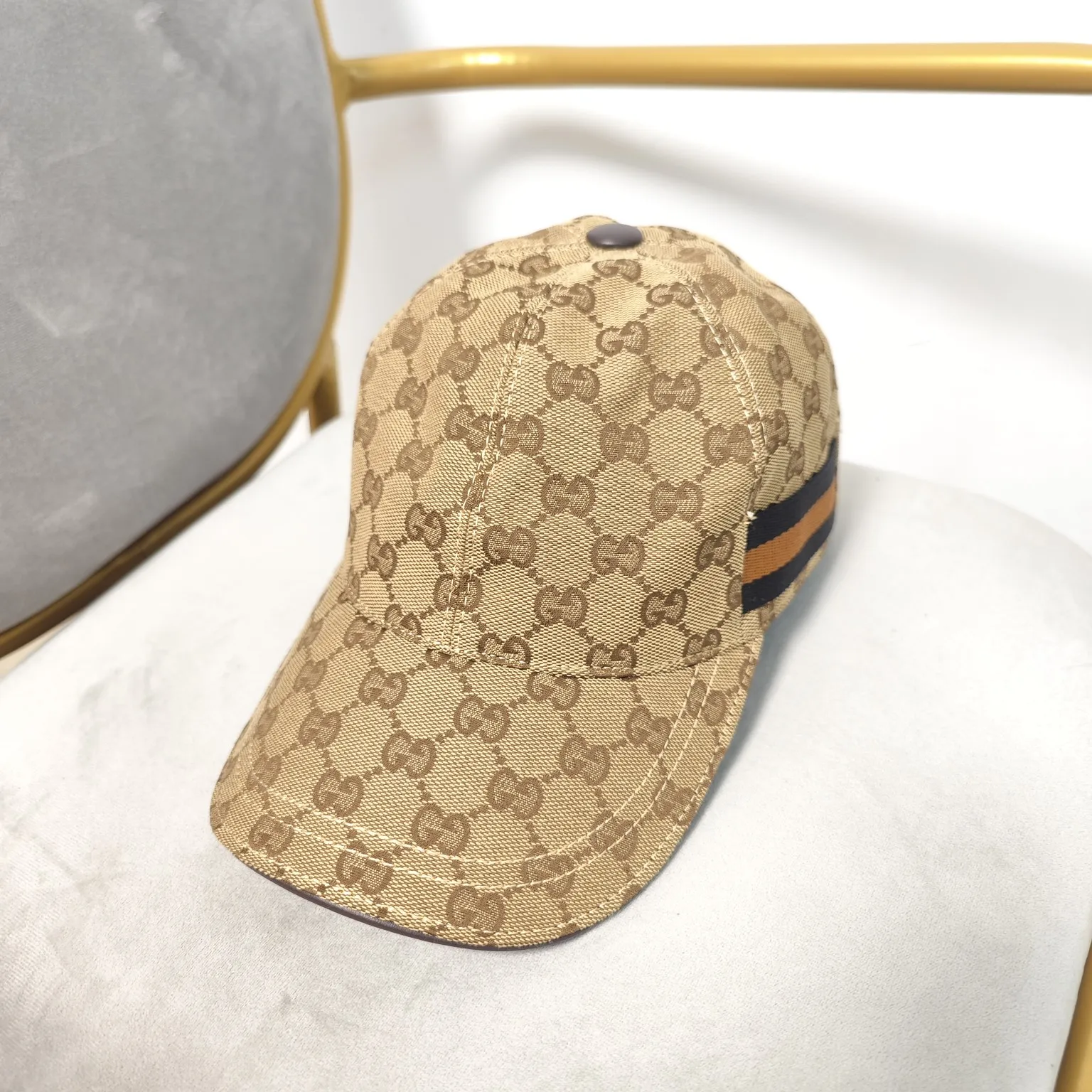 New style-GUCCI high version original single pair flower baseball cap new