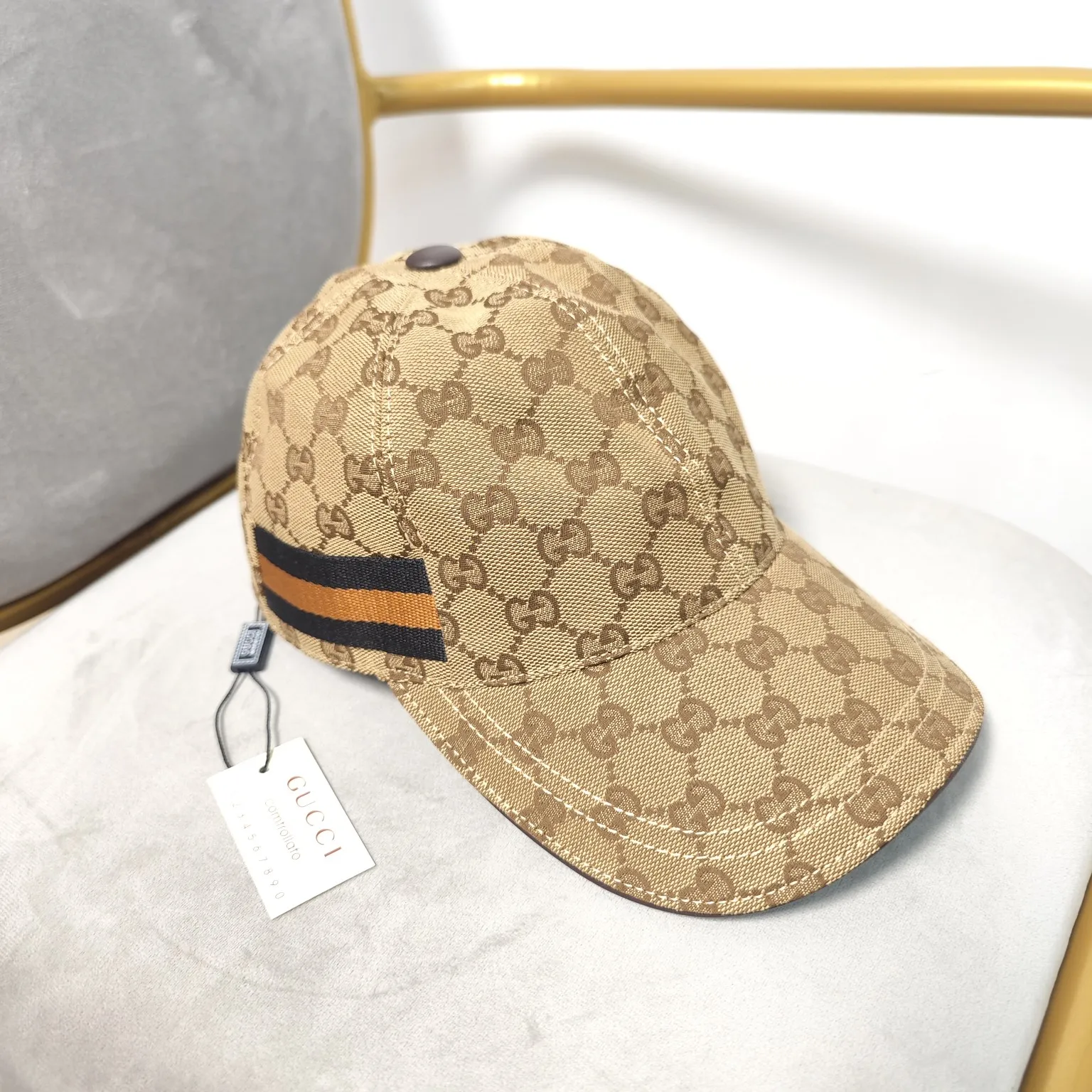 New style-GUCCI high version original single pair flower baseball cap new
