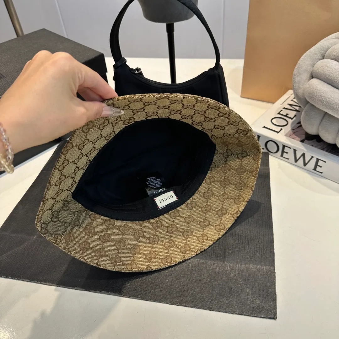 P60 GUCCI 2025 counter new jacquard denim fisherman hat, very trendy! Casual and sports style, classic production, super easy to match! Look small