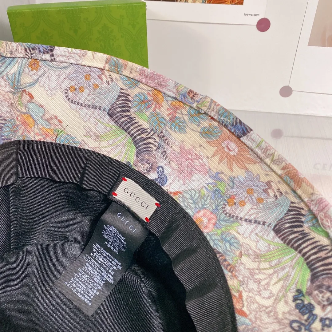 Special P80💛 comes with dust bag. [GUCCI Gucci] 2022 spring new counter synchronized tiger pattern bucket hat, perfect details, men's and women's models, super brand, easy to match!