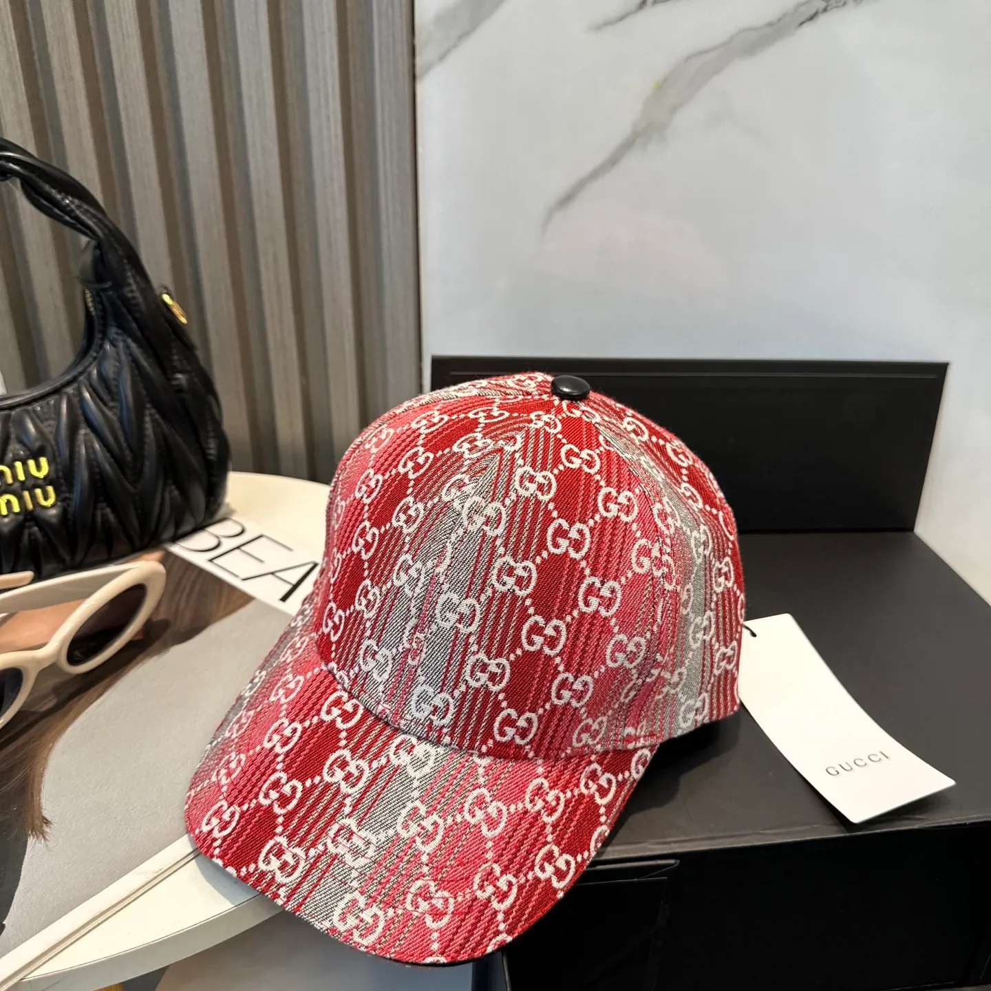 P66 GUCCI Gucci 2025 counter new jacquard baseball cap🧢very trendy! Casual and sports style, classic production, super easy to match! Look small