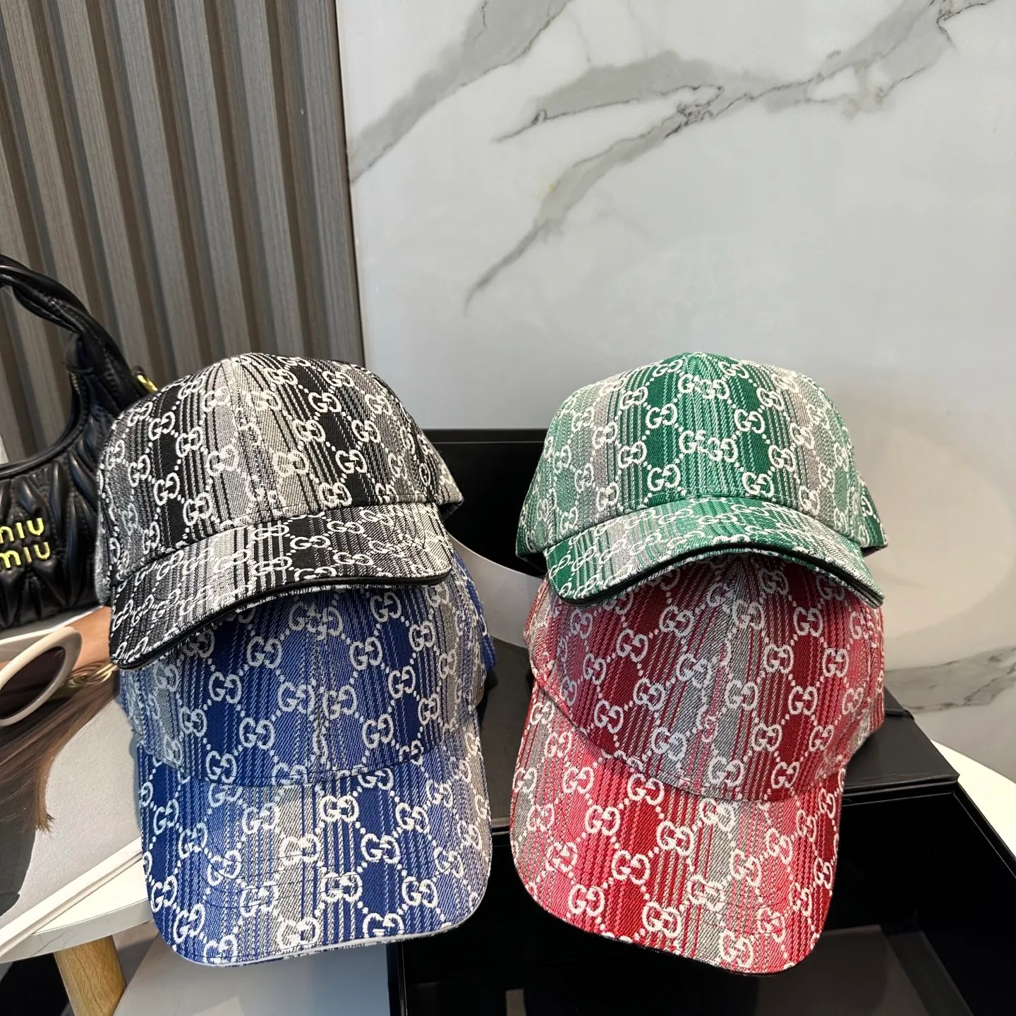P56 GUCCI Gucci 2025 counter new jacquard baseball cap🧢very trendy! Casual and sports style, classic production, super easy to match! Look small