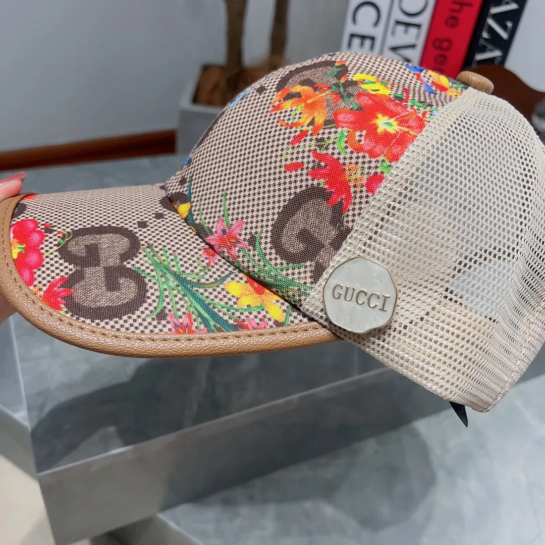 🉐60💰 🧢GUCCI Gucci 🧢 Summer breathable mesh cap, high version baseball cap, using high-end bottom, single quality,