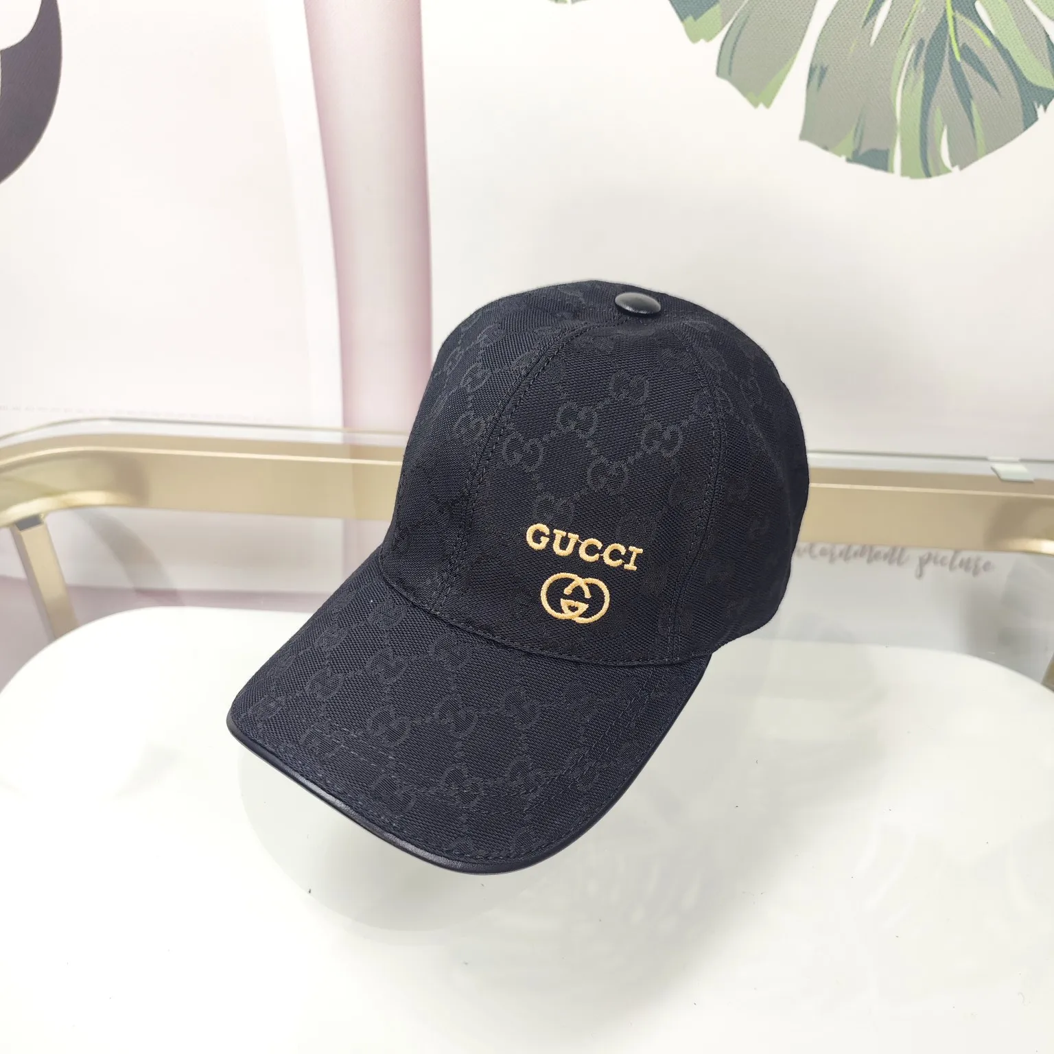 Batch 90 GUCCI--high version small letters embroidered official website same style baseball cap