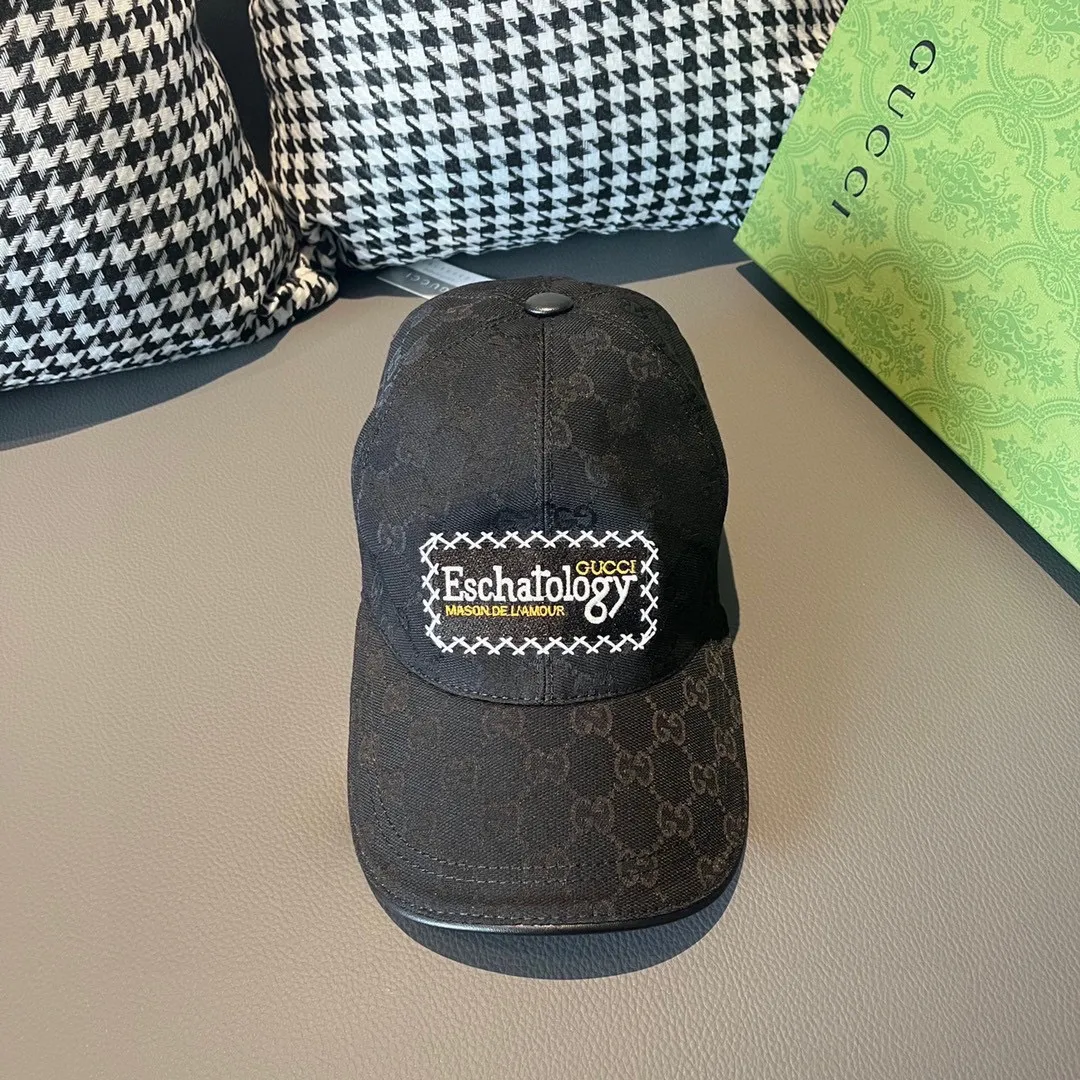 🉐️90 new model shipped with box bag, Gucci (Gucci) new original baseball cap, heavy embroidery, 1:1 mold customization, details comparable to counters, original canvas + first layer cowhide, pure cotton lining, great quality! The first choice for handsome men and beautiful women, fashionable and versatile. Basic head circumference 56, adjustable patch