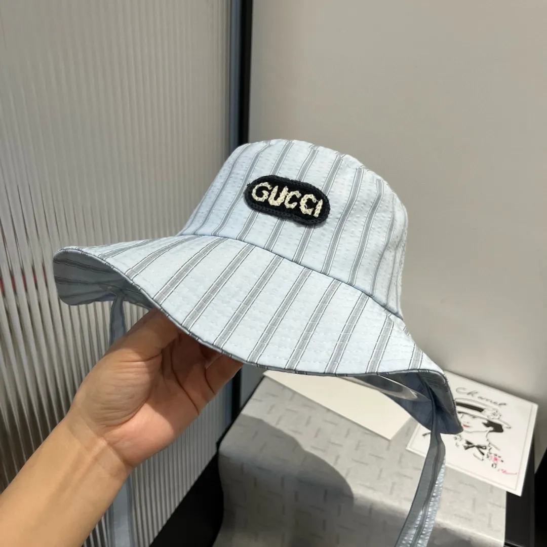 💰120¥ Gucci new fisherman hat, striped hat, head circumference 57cm