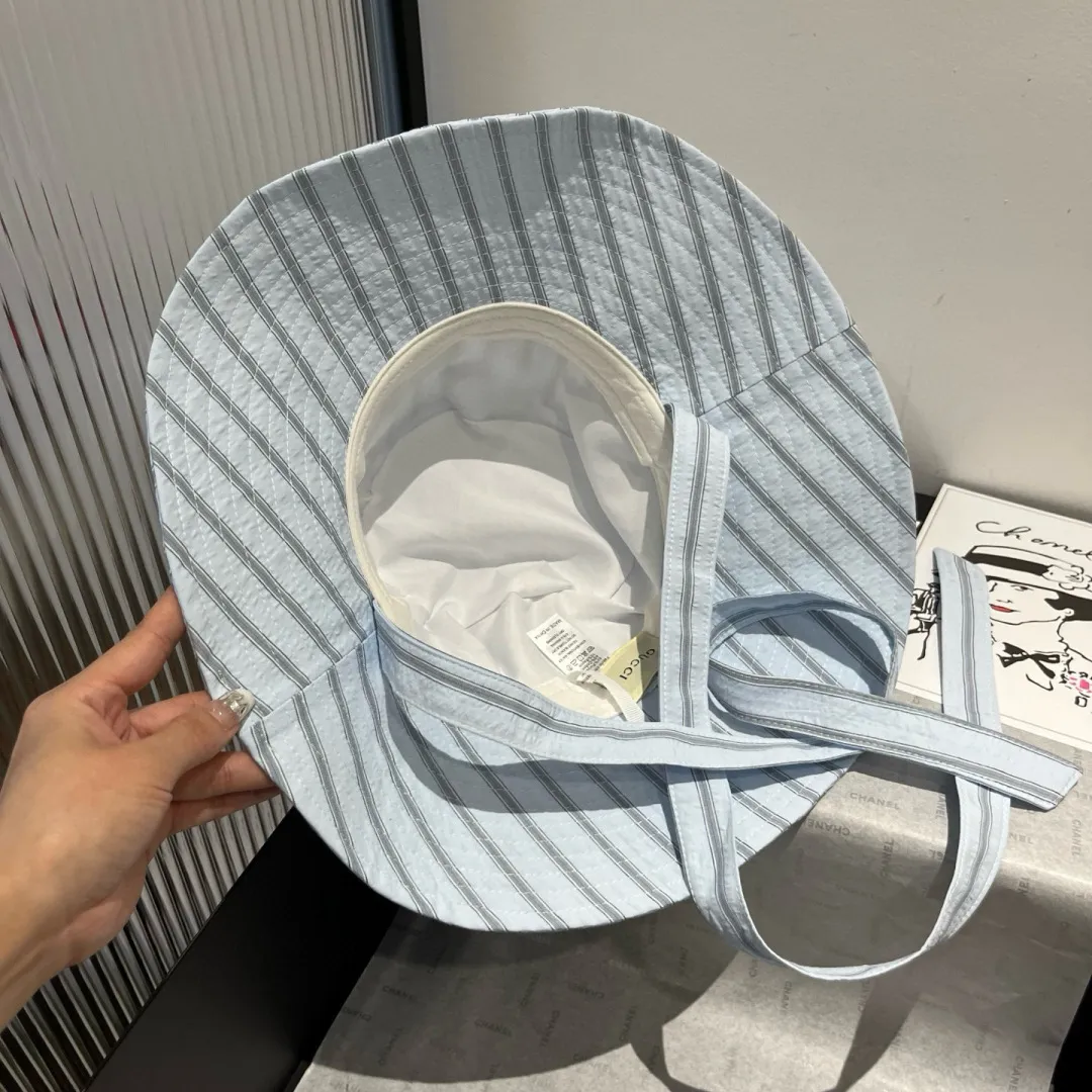 💰120¥ Gucci new fisherman hat, striped hat, head circumference 57cm