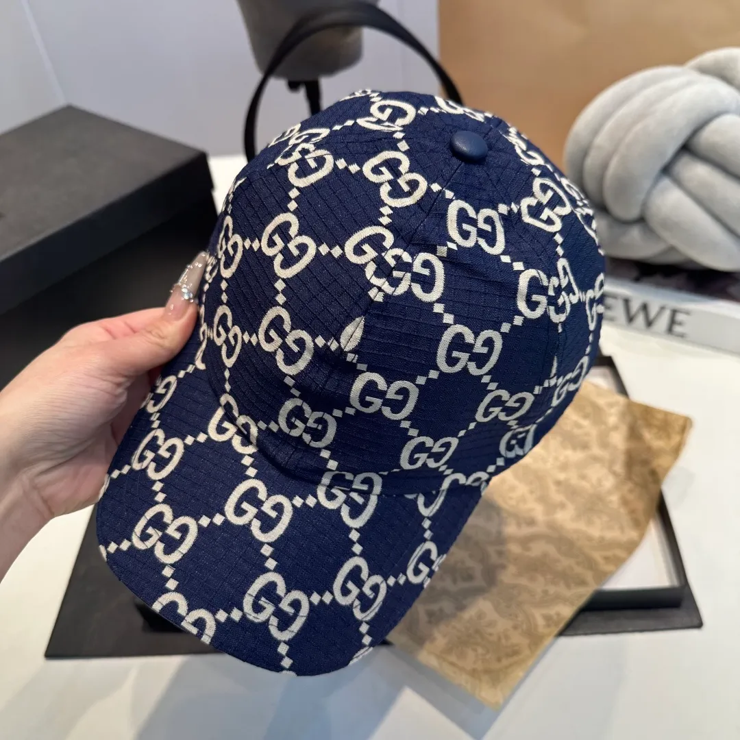 P160 GUCCI Gucci GGDenim series denim baseball cap. The official website has the same fabric as presbyopia❀, retro classic series, same style for men and women!
