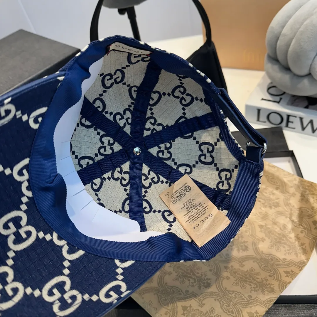 P160 GUCCI Gucci GGDenim series denim baseball cap. The official website has the same fabric as presbyopia❀, retro classic series, same style for men and women!