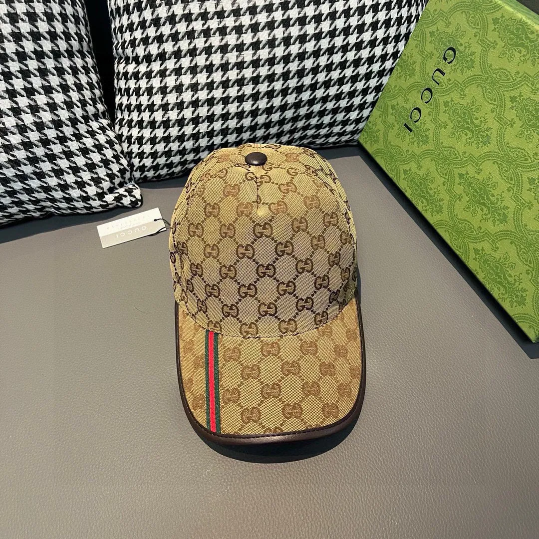 p90., Gucci (Gucci) classic original baseball cap, vertical small webbing, 1:1 mold customization, original canvas + first-layer cowhide, genuine leather edging, handsome and fashionable, popular purchasing agency, versatile style for men and women, great quality! The basic head circumference is 56cm, and the patch is adjustable.