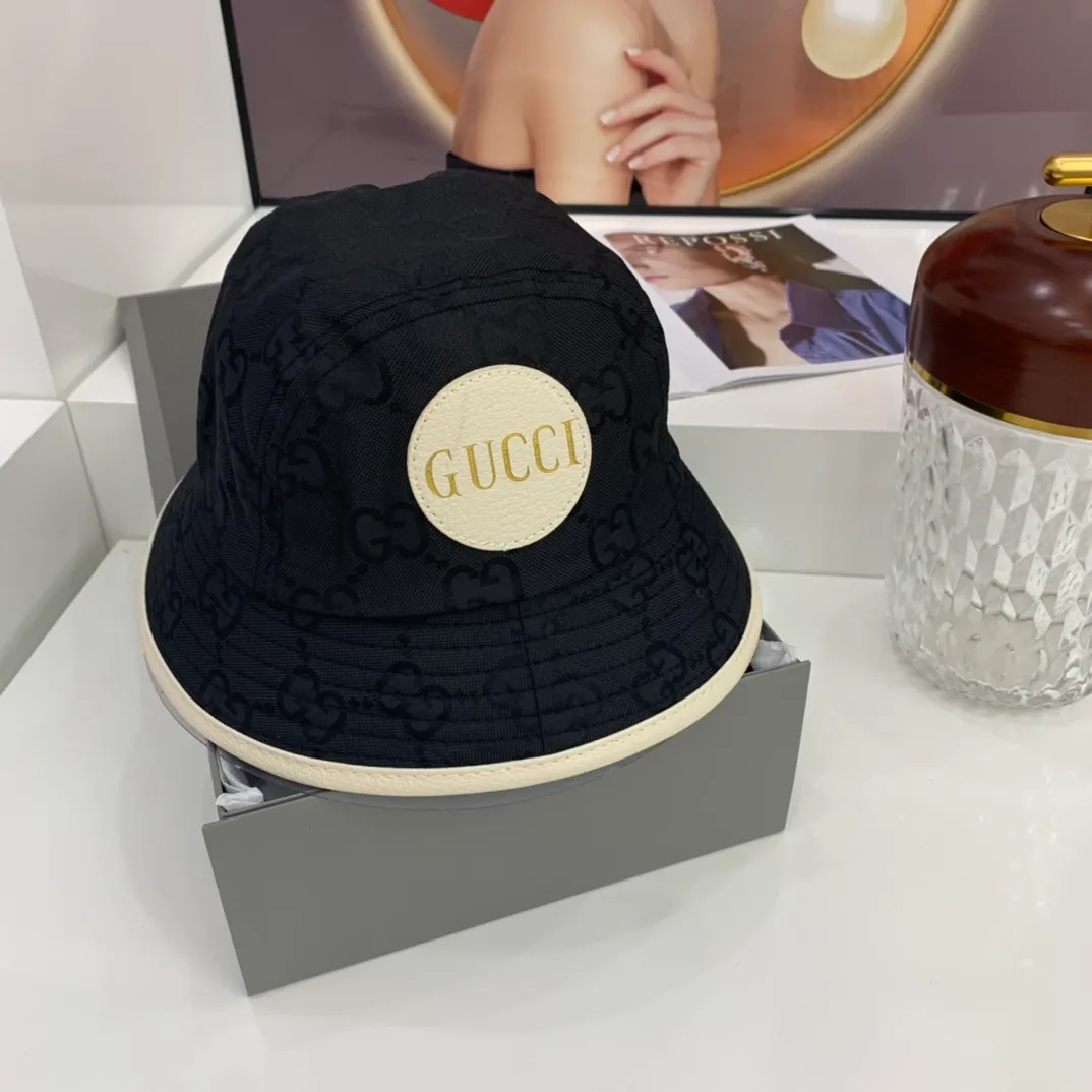 P80 counter synchronization GUCCI super popular fisherman hat, stylish and versatile, practical ~ GG presbyopic design, classic style will last forever, never tire of it, new colors and new technology, laser-like fabrics, high-end colors that will warm you🙅‍♂ High style matching items!