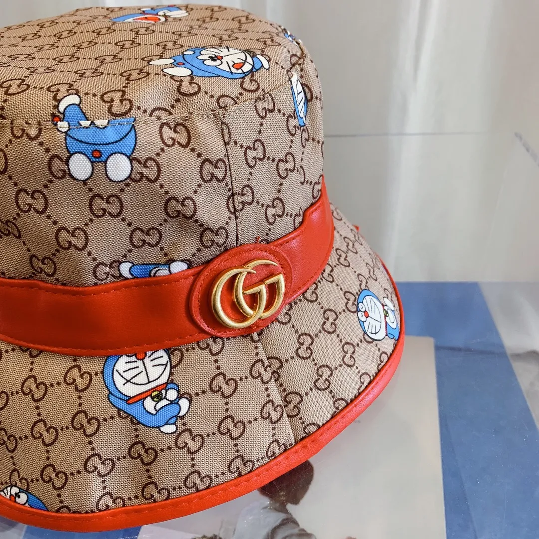 p70 Gucci 2022 spring and summer new models released! Jingle Cat! Gucci (Gucci) new bucket hat, Doraemon & Gucci collaboration model is a hot purchase!