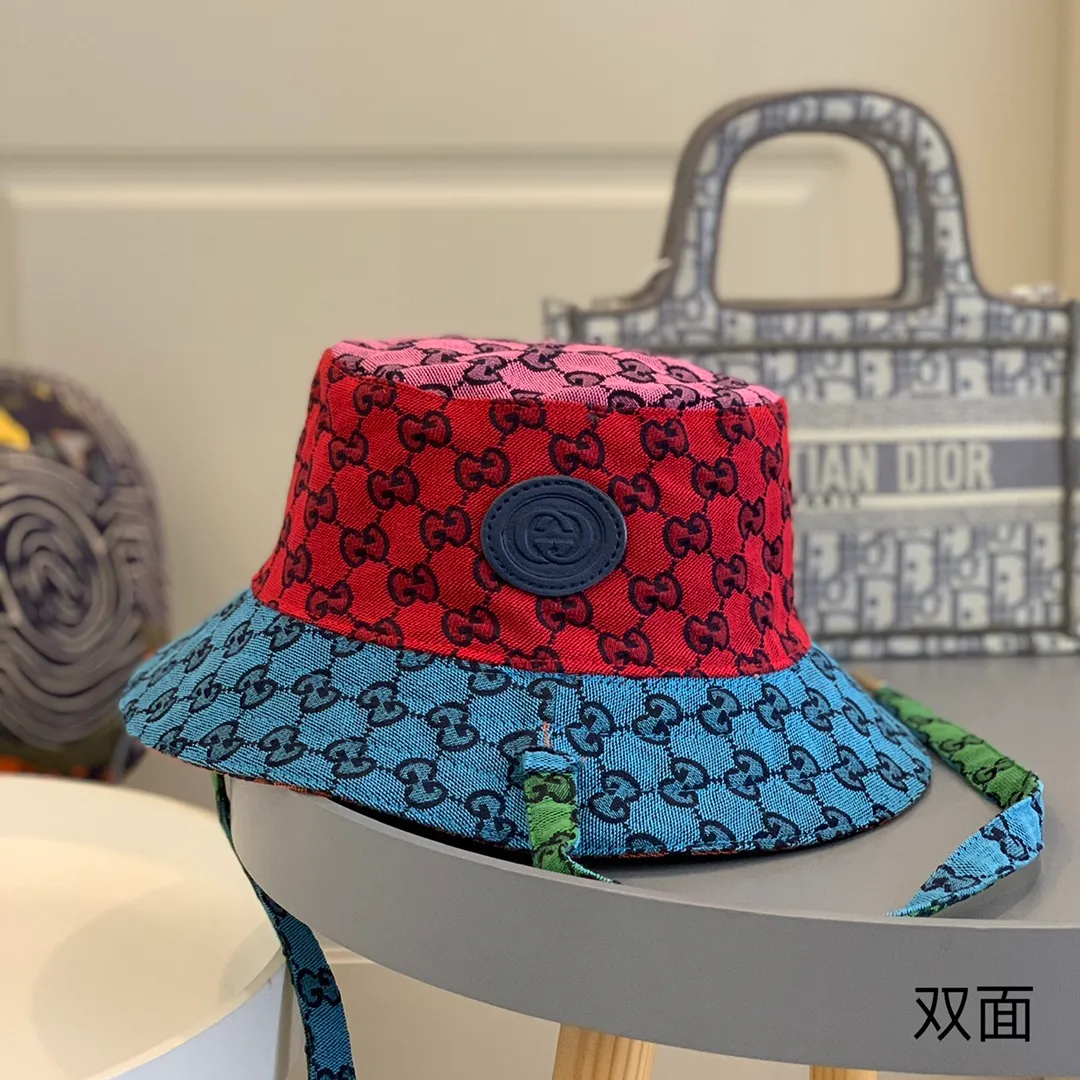 P90 2021 GUCCI bucket hat🧢Colorful stitching casual style, low-key luxury, super fashionable colors, trendy and versatile