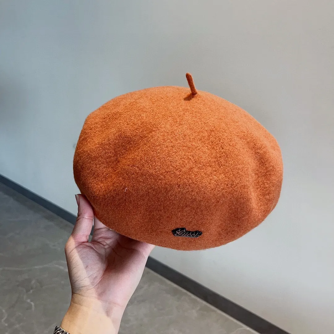 💰110¥ Gucci wool beret, pumpkin hat, super genuine 100% wool fabric, head circumference 57cm