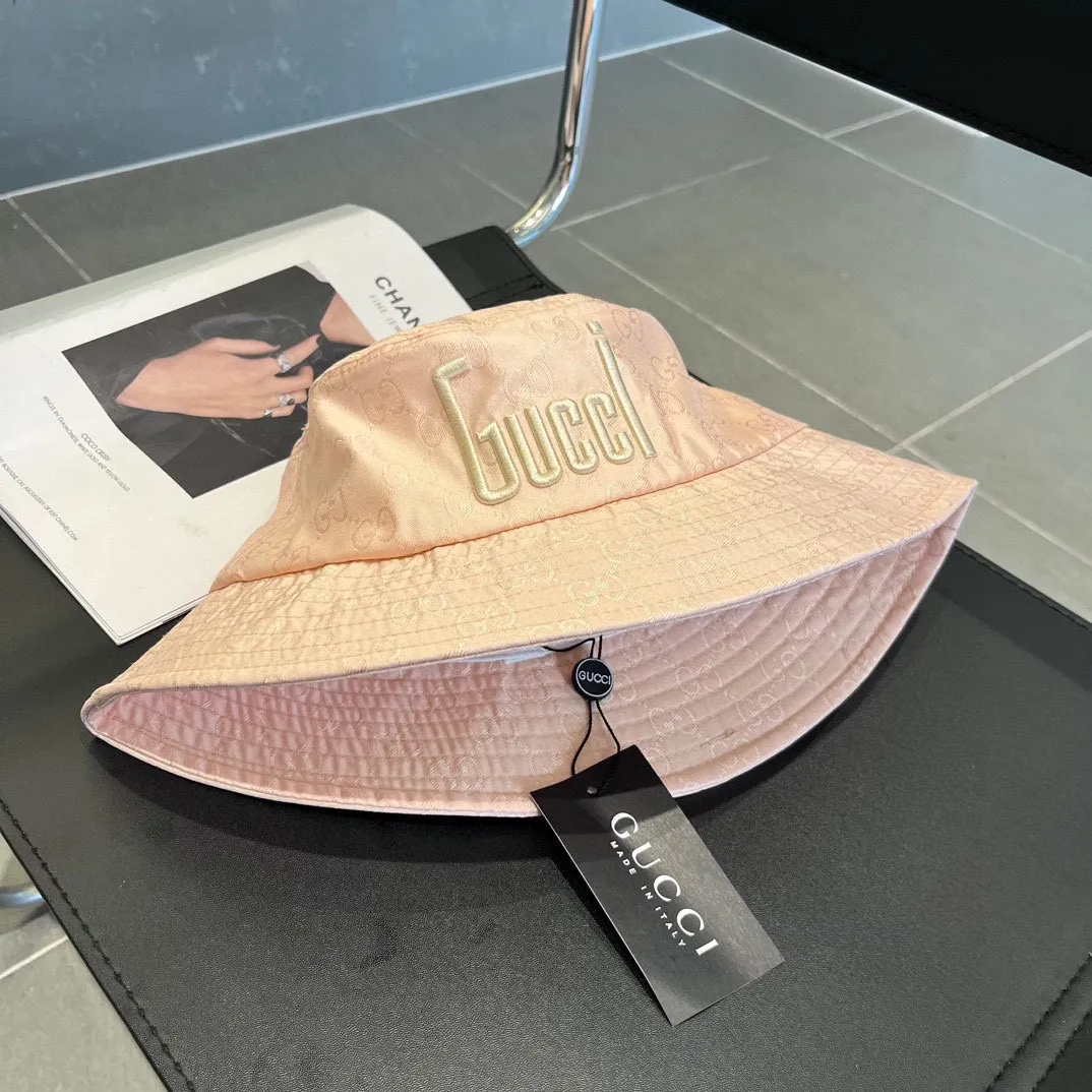 P70 Gucci 2023 spring and summer bucket hat, dark pattern GG fabric, head circumference 57cm, unisex