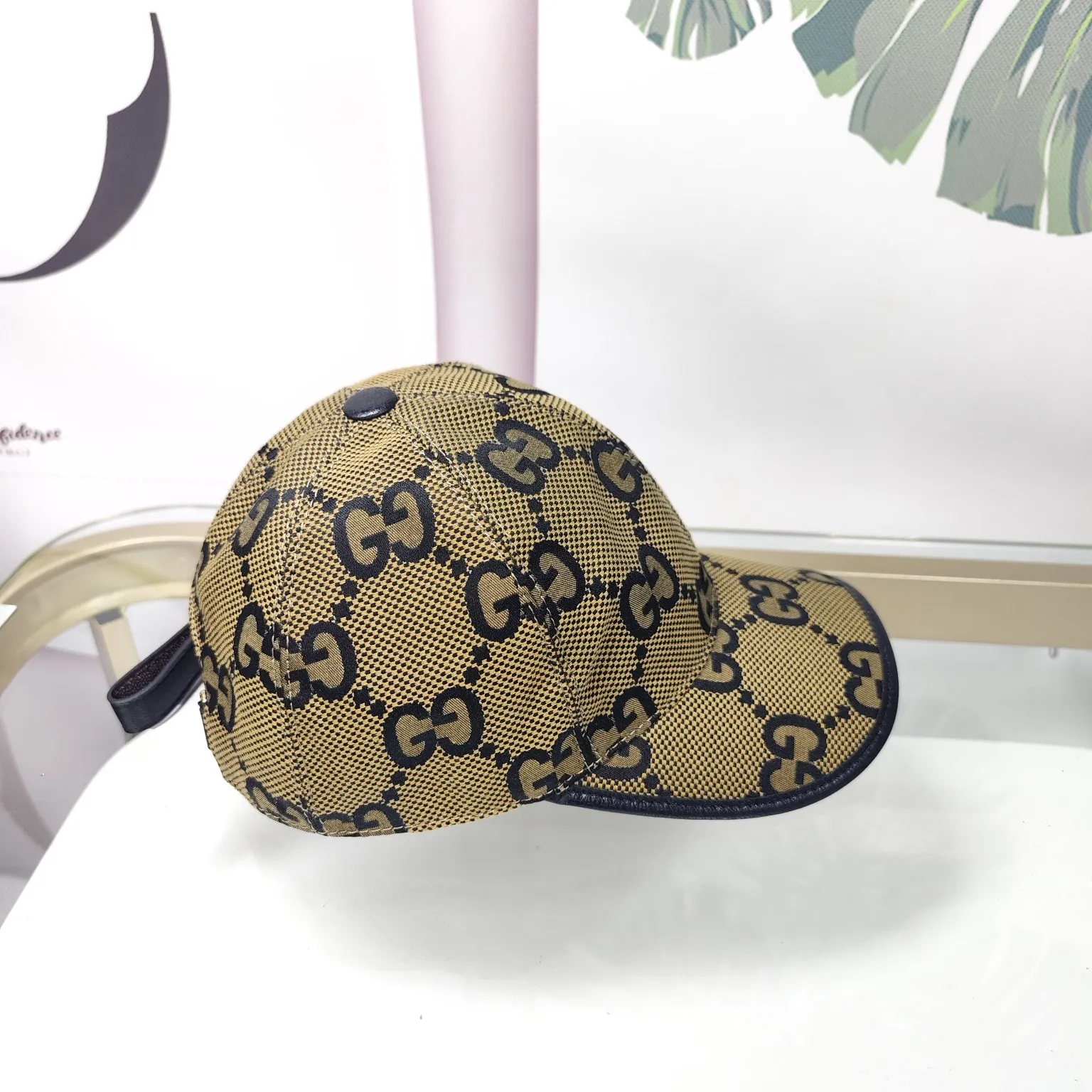 Batch 90 GUCCI--New GG [Fireworks] Big G high version with floral original single official website same style baseball cap