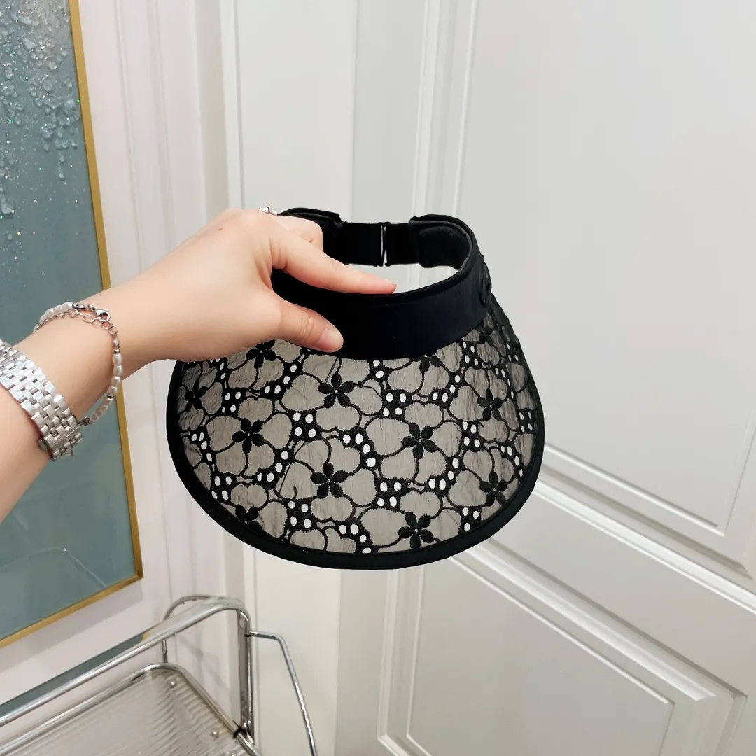 Special batch of 70 Gucci new lace double-layer empty top hats. Little fairies~fairy sweet and elegant empty top hats. UV-resistant empty tops | High-looking sunscreen items