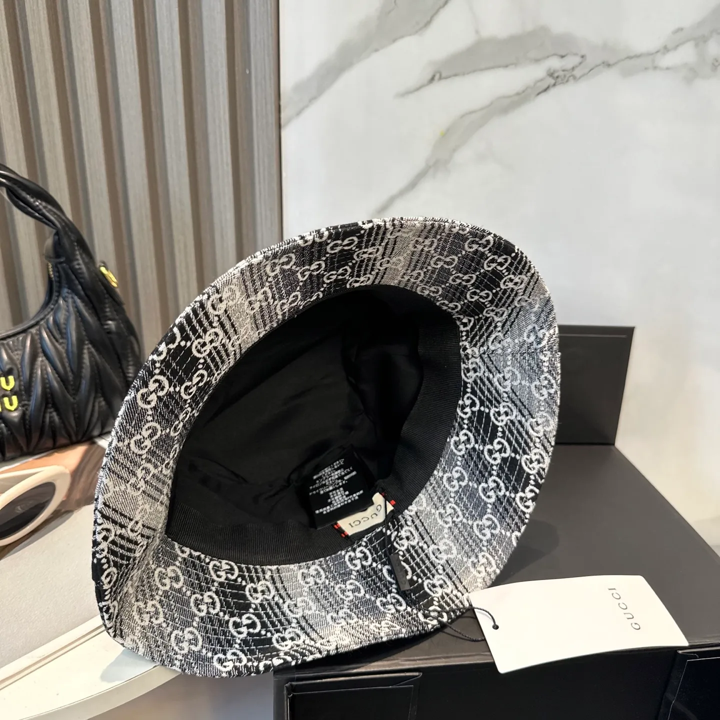P64 GUCCI 2025 counter new jacquard fisherman hat, very trendy! Casual and sports style, classic production, super easy to match! Look small