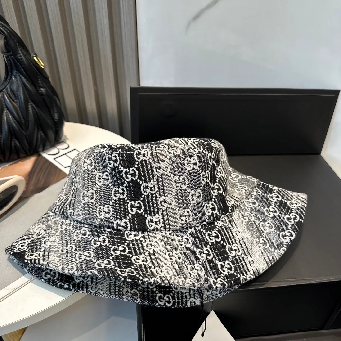 P64 GUCCI 2025 counter new jacquard fisherman hat, very trendy! Casual and sports style, classic production, super easy to match! Look small