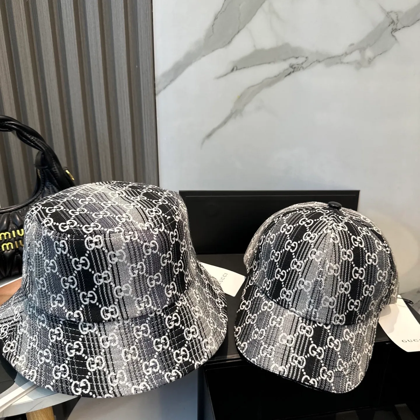 P64 GUCCI 2025 counter new jacquard fisherman hat, very trendy! Casual and sports style, classic production, super easy to match! Look small