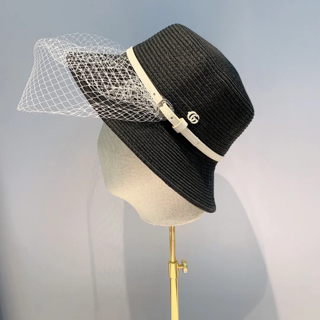 Special batch with dust bag 120¥ Gucci Gucci new mesh straw hat, sun straw hat, two colors for running volume, head circumference about 57cm