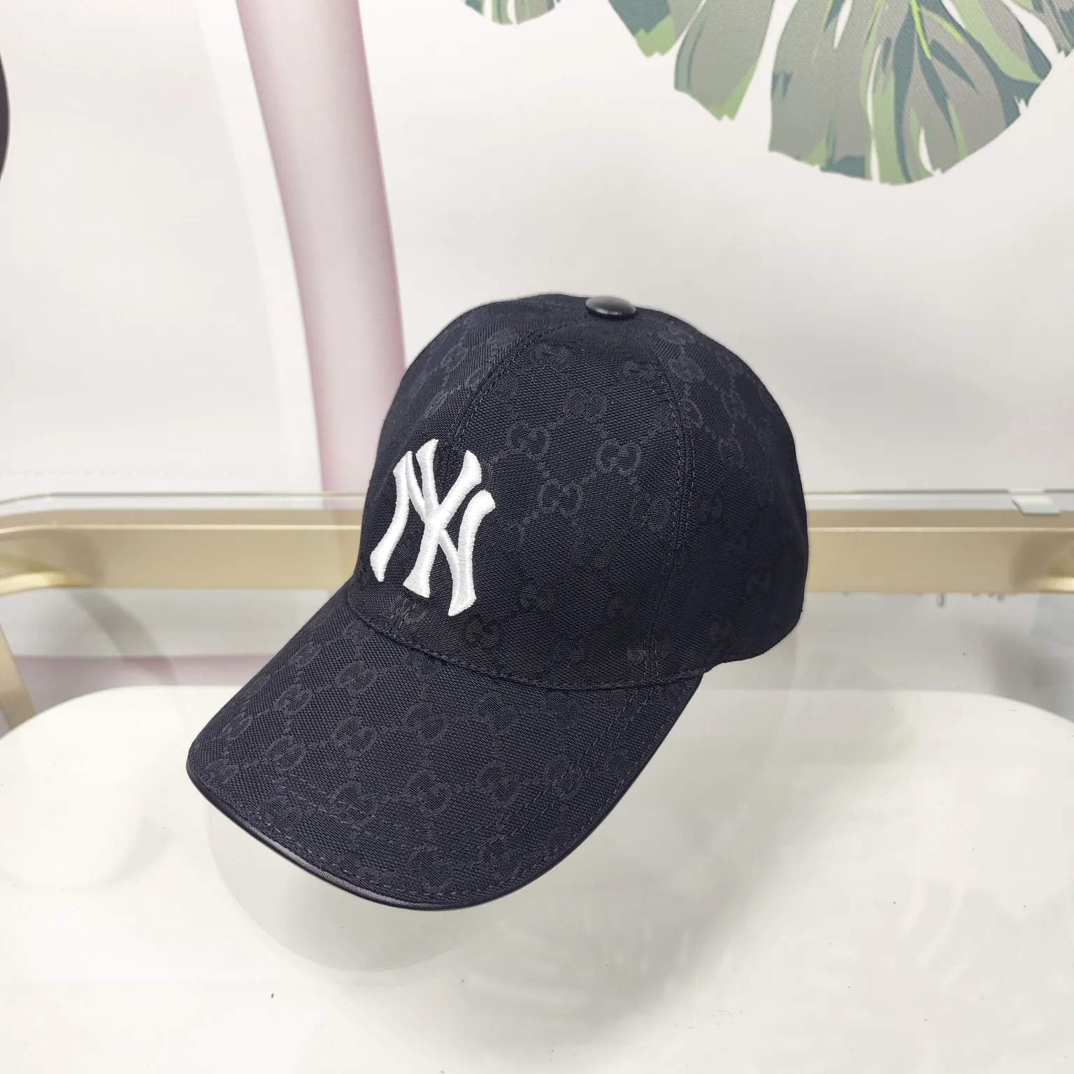 Batch 90 ny joint GUCCI high version original single pair flower official website baseball cap [issued]