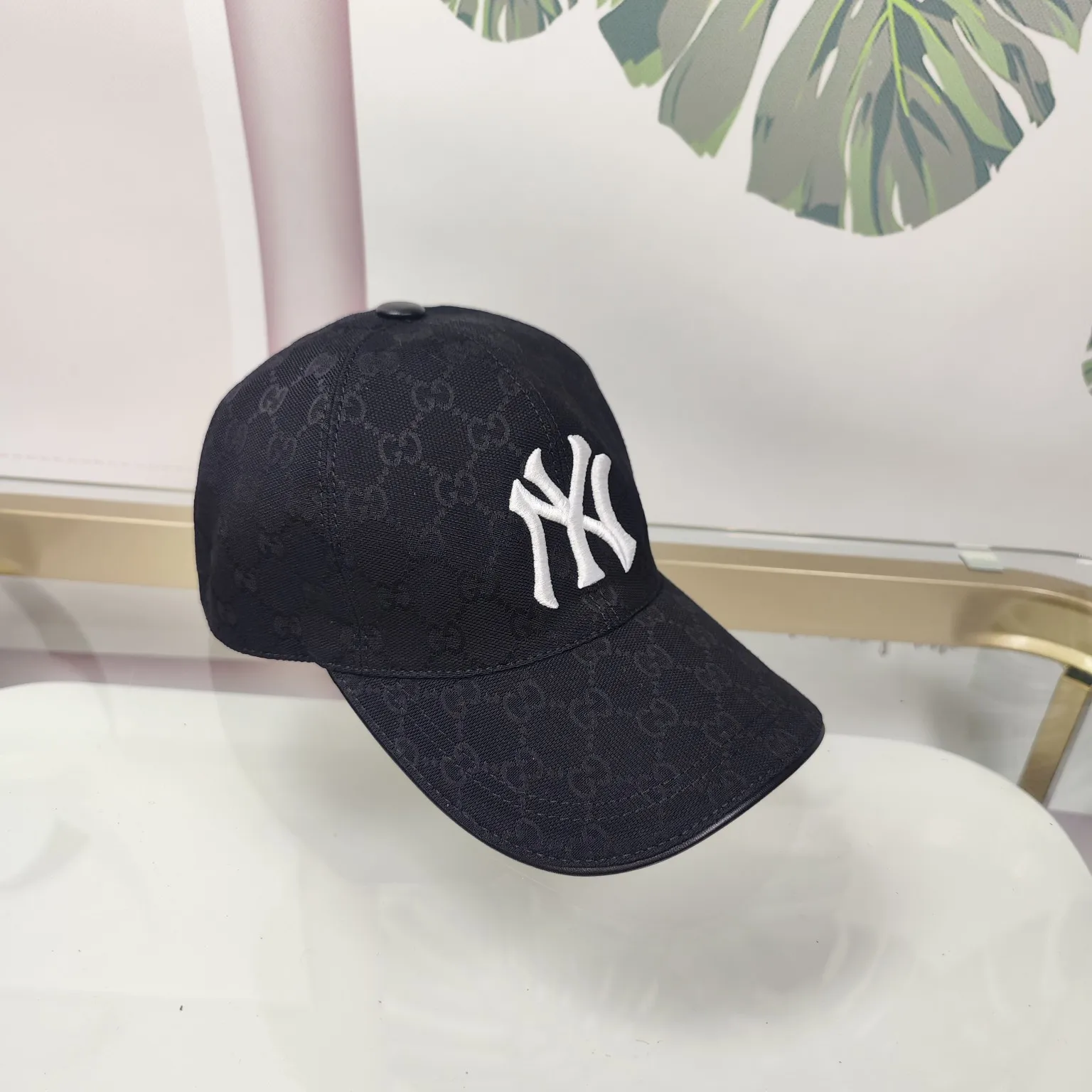 Batch 90 ny joint GUCCI high version original single pair flower official website baseball cap [issued]