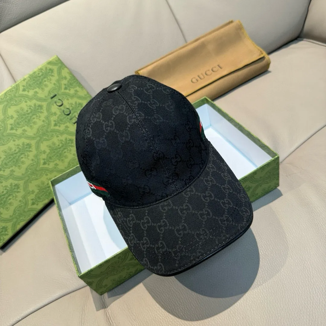 p90, Gucci (Gucci) new spring and summer original baseball cap, logo webbing, 1:1 mold customization, original canvas + first-layer cowhide, popular purchasing agent, versatile style for men and women, great quality! The basic head circumference is 56cm, and the patch is adjustable.