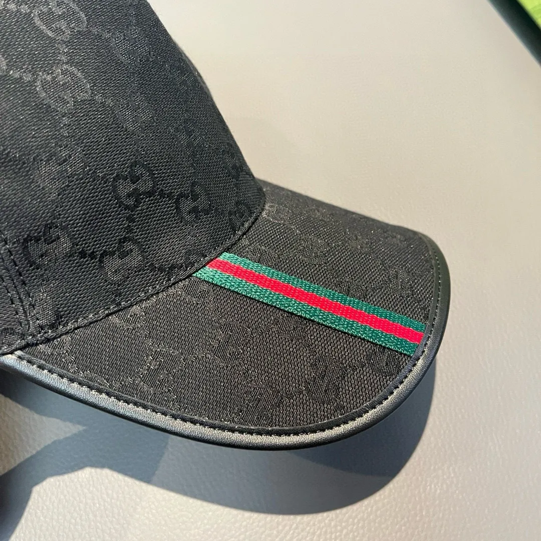 p90., Gucci (Gucci) classic original baseball cap, vertical small webbing, 1:1 mold customization, original canvas + first-layer cowhide, genuine leather edging, handsome and fashionable, popular purchasing agency, versatile style for men and women, great quality! The basic head circumference is 56cm, and the patch is adjustable.
