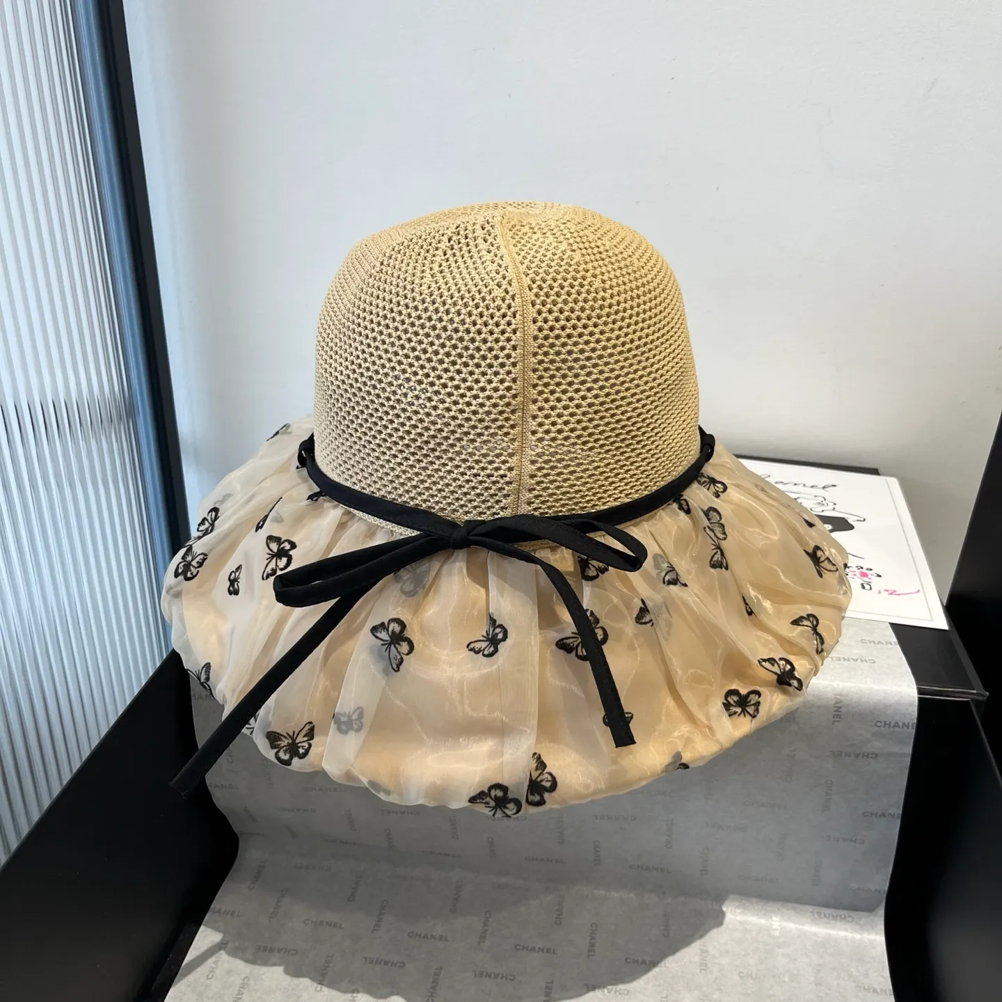 💰120¥ Gucci new lantern hat, sunshade straw hat, anti-UV brim, head circumference 57cm