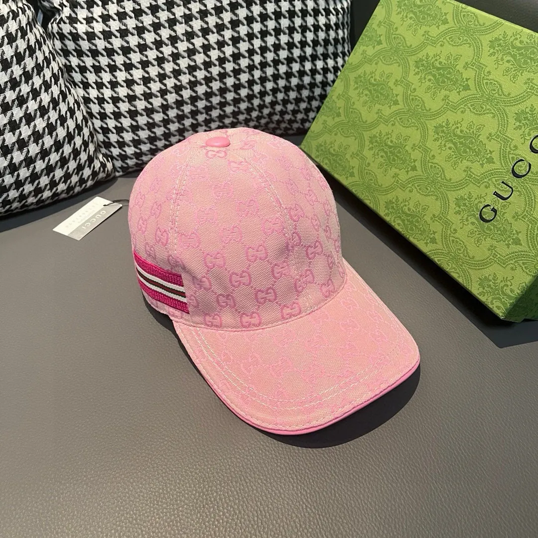 p90, Gucci (Gucci) new original baseball cap counter 1:1 mold customization! Original canvas fabric + first-layer cowhide, light and breathable! Actual photo, suitable for men and women, basic head circumference 56cm, adjustable patch.