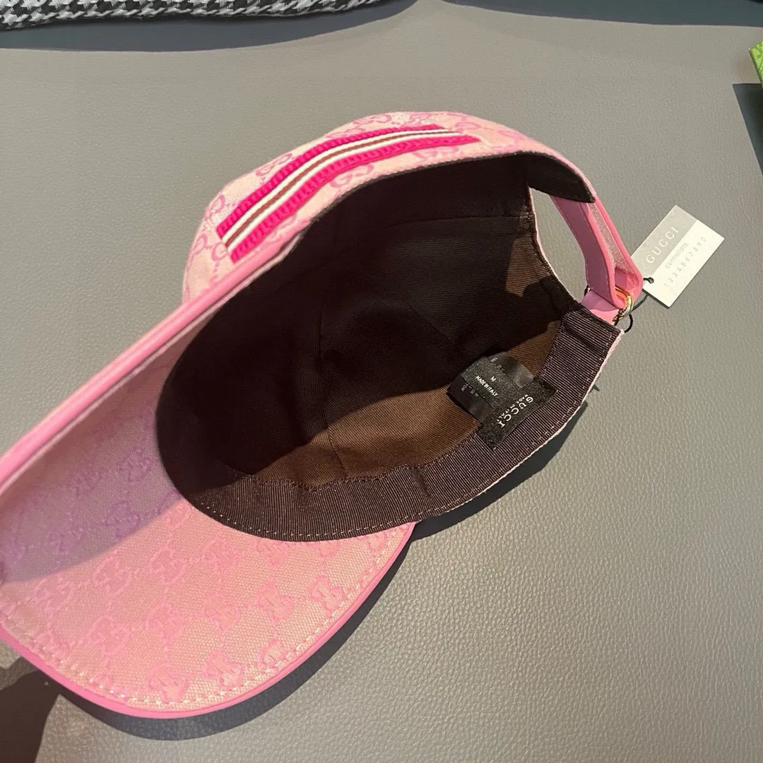 p90, Gucci (Gucci) new original baseball cap counter 1:1 mold customization! Original canvas fabric + first-layer cowhide, light and breathable! Actual photo, suitable for men and women, basic head circumference 56cm, adjustable patch.