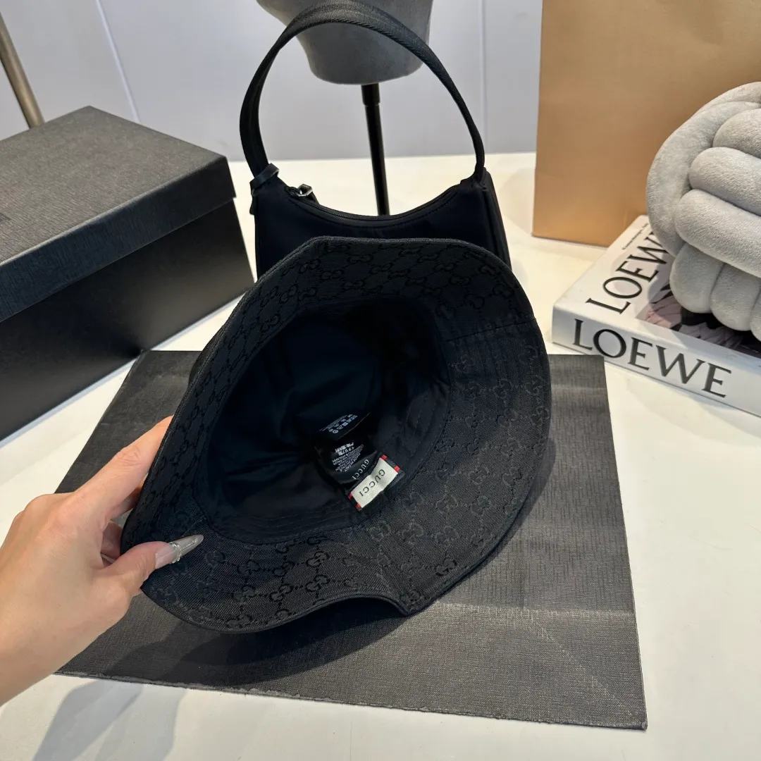 P60 GUCCI 2025 counter new jacquard denim fisherman hat, very trendy! Casual and sports style, classic production, super easy to match! Look small
