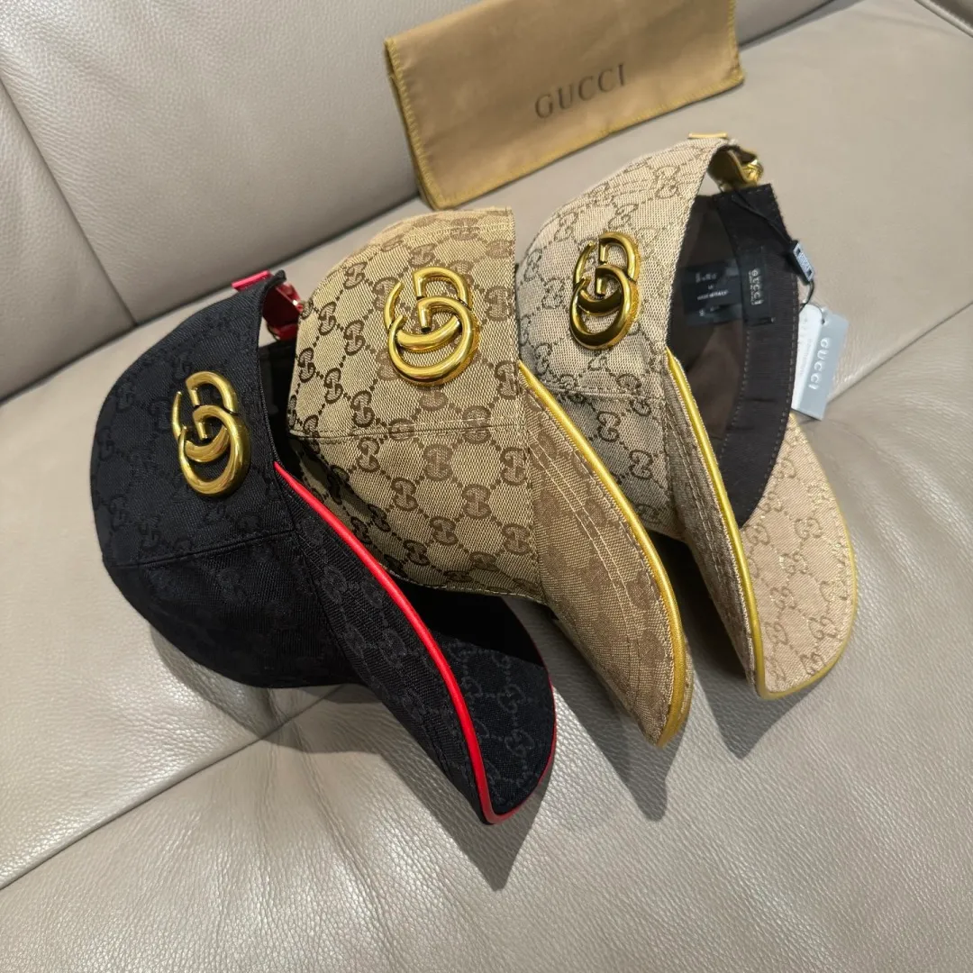 P90., Gucci (Gucci) new original baseball cap, metal double G, the latest model at the counter, 1:1 mold customization, genuine mold hardware, original canvas fabric + first-layer cowhide, original quality! The quality is great, the basic head circumference is 56cm, and the patch is adjustable.