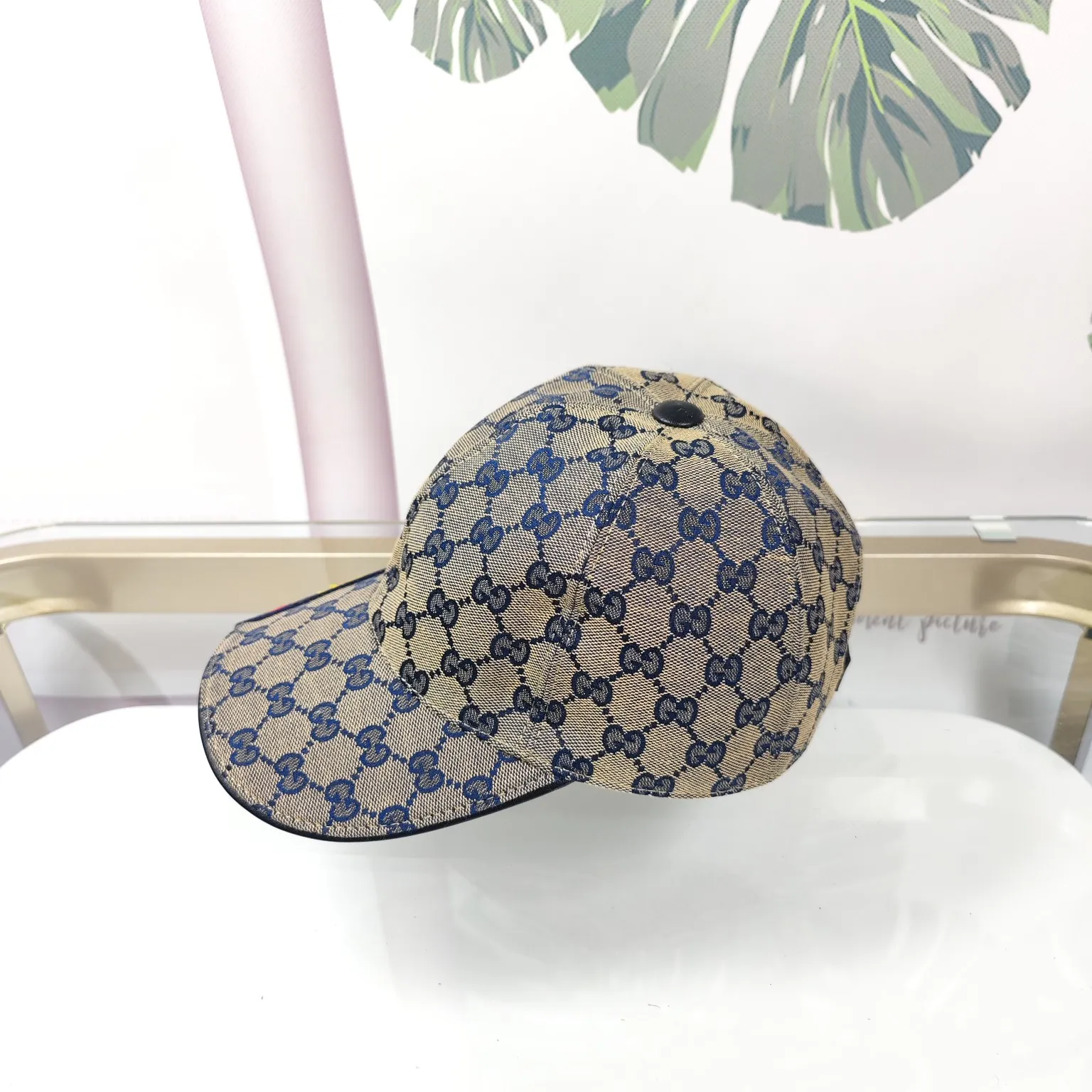 Batch 90 GUCCI--blue double G high version original single baseball cap
