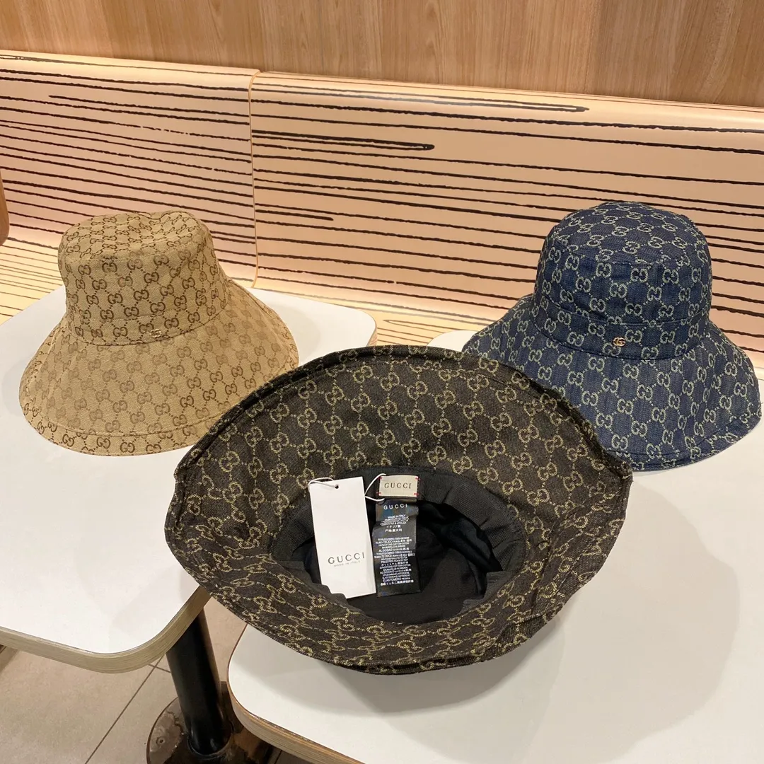 p80 [GUCCI Gucci]🌸The official website is online simultaneously🎊 Korean version of the new British classic casual atmosphere customized style 1:1 original order quality🪸 Unisex fisherman hat Miban three-dimensional jacquard geological fabric high version quality🔥🔥🔥