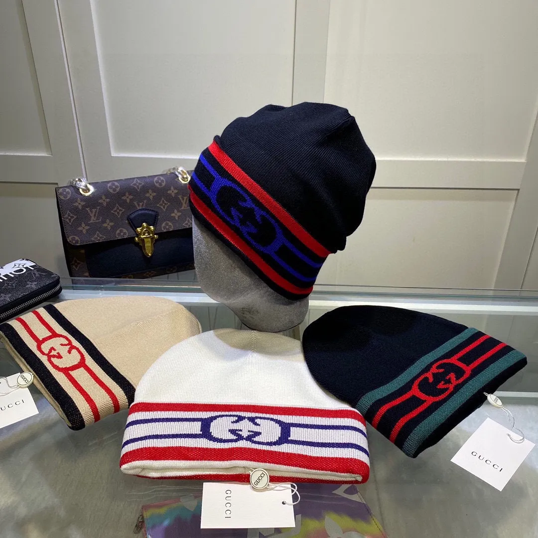 P50 with dust bag GUCCI Gucci original single hat official website new hairband decorative knitted hat, love][love] wool cashmere double-layer hat😱😘warm and fashionable, simple and elegant, more fashionable and high-end!
