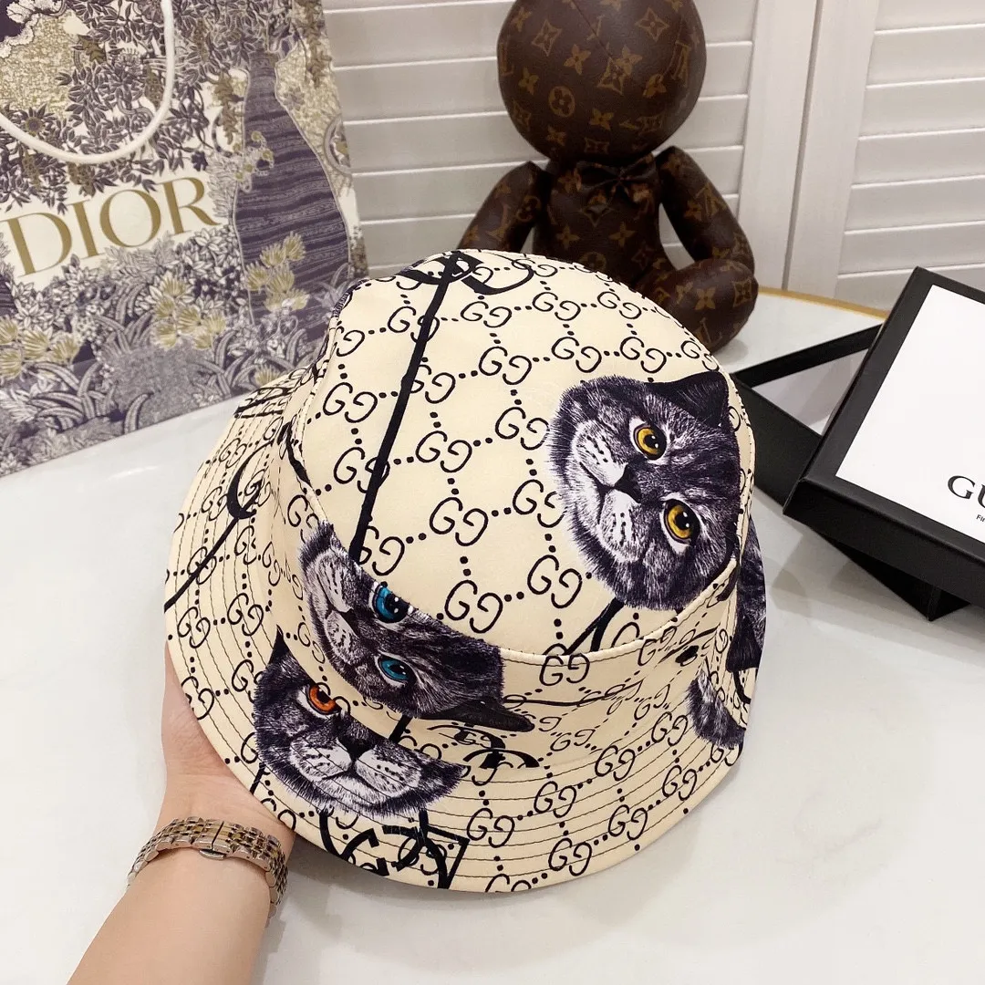 Special P130💛 Comes with dust bag [GUCCI] 2020 new embroidered simple style fisherman hat, hot shipment, versatile item🥰