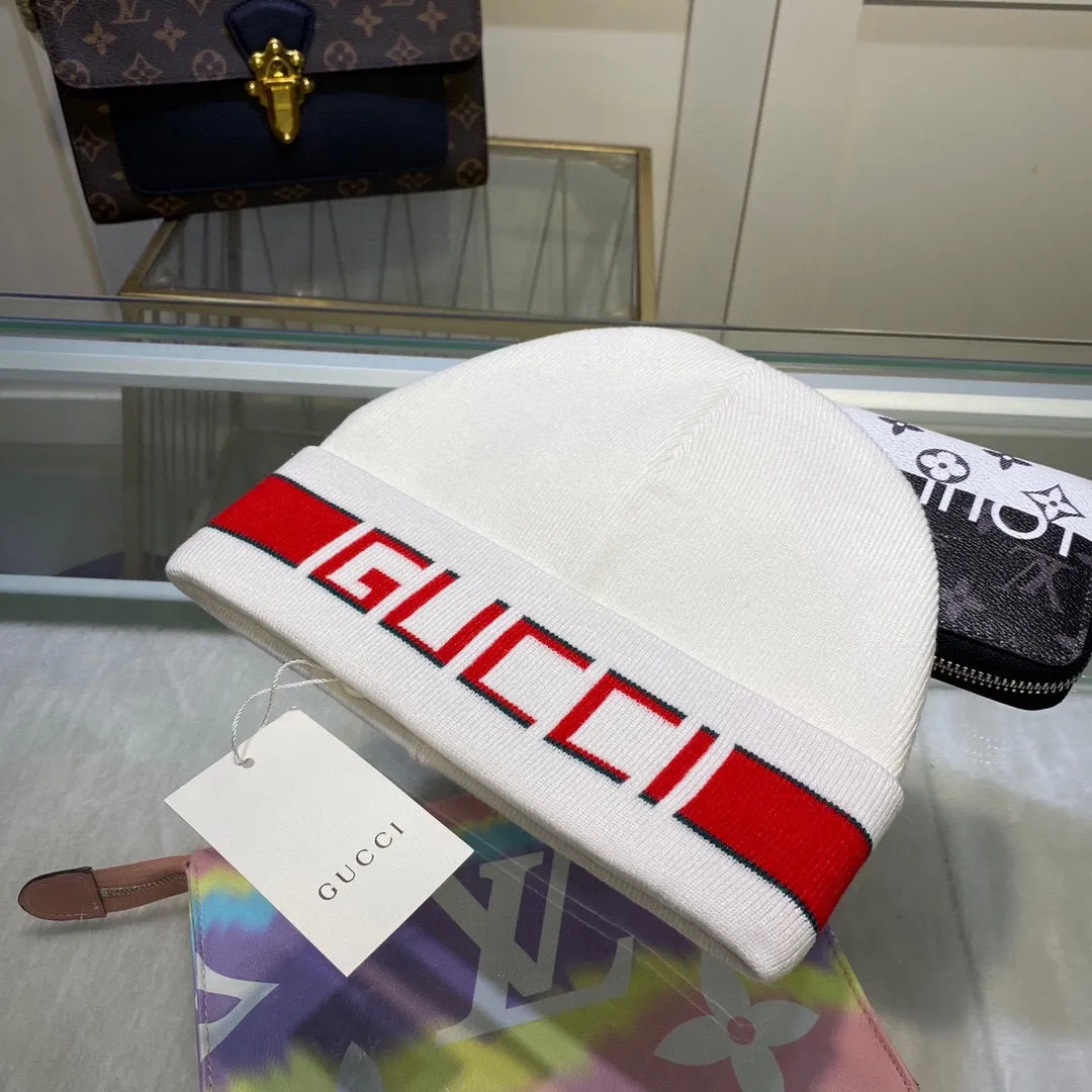 P54 comes with dust bag GUCCI Gucci original single hat official website new product double-layer knitted hat with headband decoration, love][love] wool cashmere double-layer hat 😱😘warm and fashionable, simple and elegant, more fashionable and high-end!
