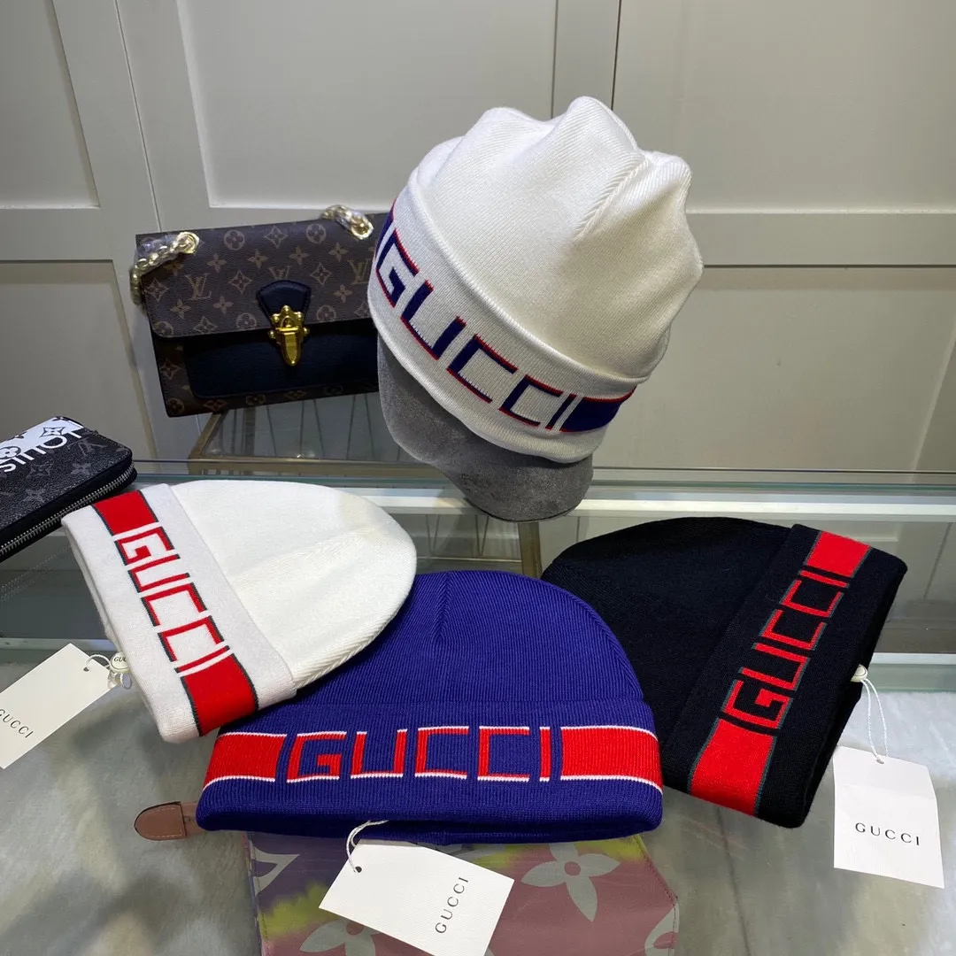 P54 comes with dust bag GUCCI Gucci original single hat official website new product double-layer knitted hat with headband decoration, love][love] wool cashmere double-layer hat 😱😘warm and fashionable, simple and elegant, more fashionable and high-end!