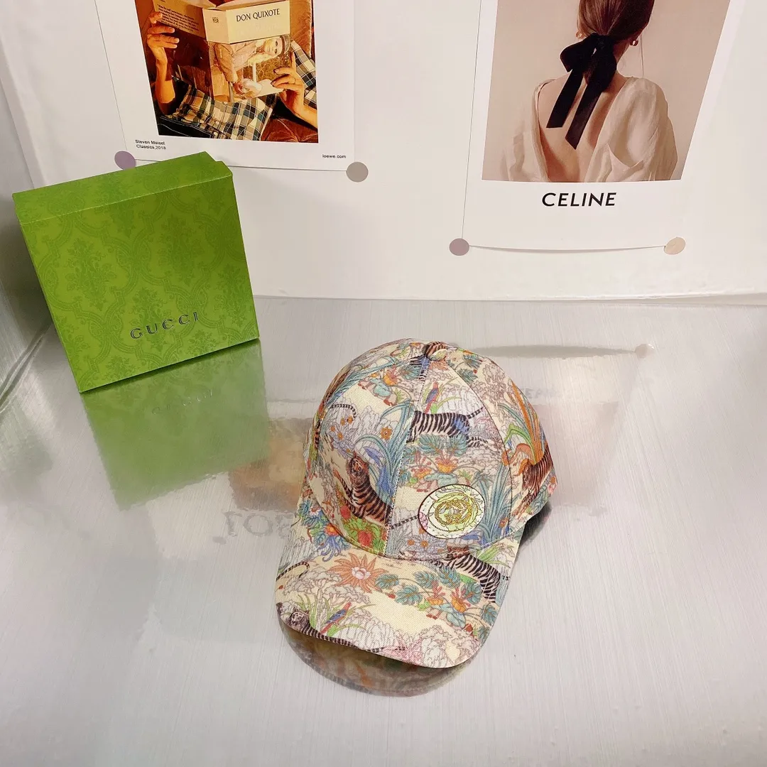 Special P70💛 Comes with dust bag [GUCCI Gucci] 2022 spring and summer new counter synchronized tiger pattern versatile baseball cap, new model shipped, big name out on the street, perfect for matching clothes! Everyone must enter!