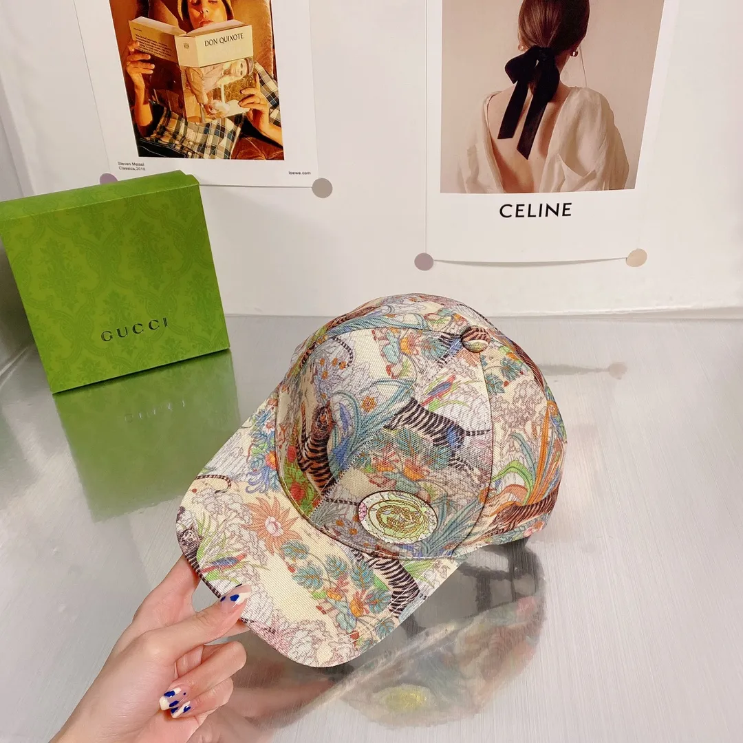 Special P70💛 Comes with dust bag [GUCCI Gucci] 2022 spring and summer new counter synchronized tiger pattern versatile baseball cap, new model shipped, big name out on the street, perfect for matching clothes! Everyone must enter!