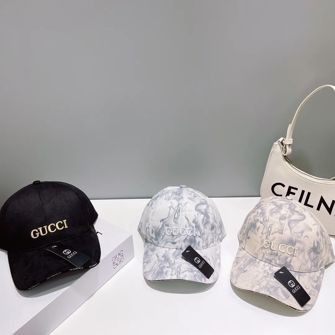 P50 comes with dust bag [GUCCI Gucci embroidered baseball cap🧢, new model at the counter, simple and trendy! Casual and sports style, classic production, super easy to match!