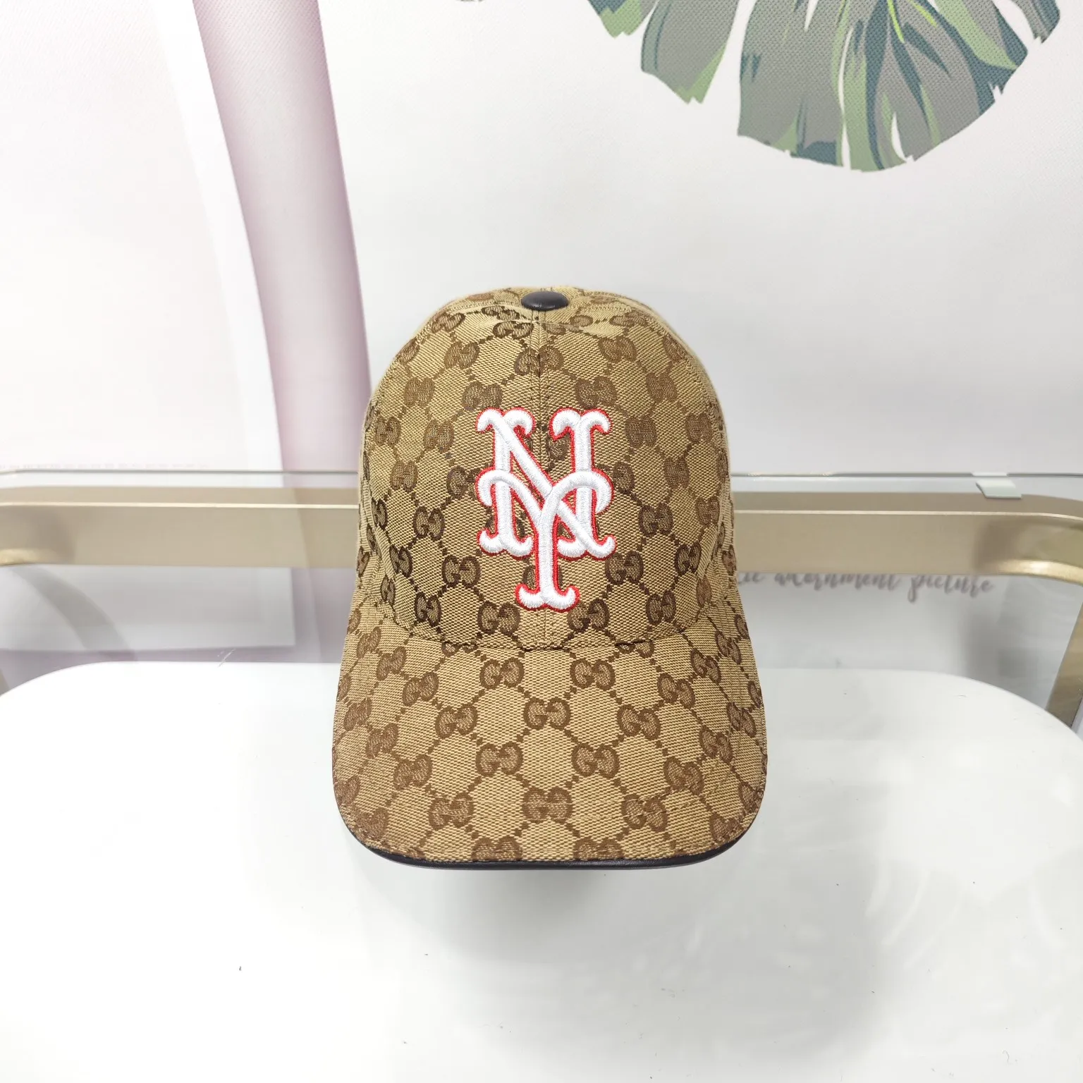 Batch 90 GUCCI--high version original single co-branded Ny pair flower official website baseball cap