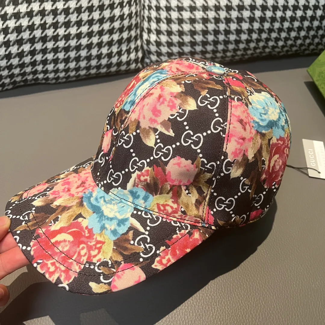 🉐90, Gucci (Gucci) new original baseball cap, rose, 1:1 mold customization, dark pattern small double G, details comparable to counters, original canvas fabric + first-layer cowhide, excellent quality! The first choice for handsome men and beautiful women, fashionable and versatile. Basic head circumference 56, adjustable patch