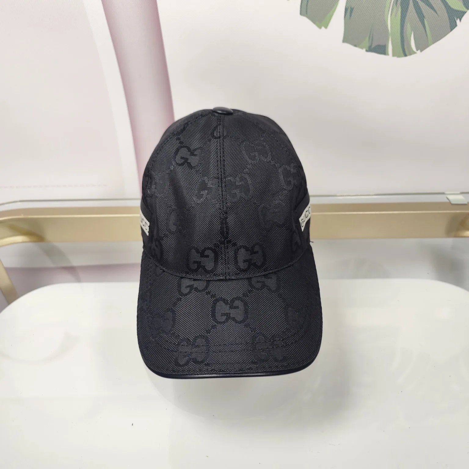 Batch 90 GUCCI--Double G large letter high version original single baseball cap