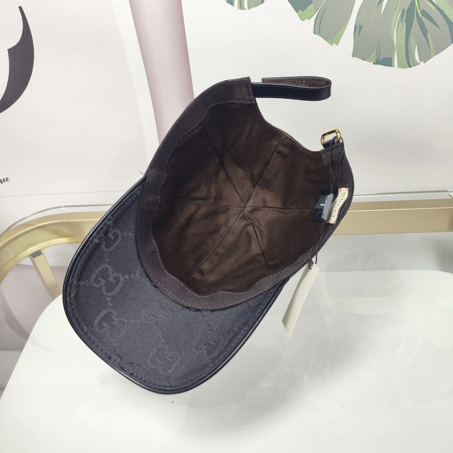 Batch 90 GUCCI--Double G large letter high version original single baseball cap